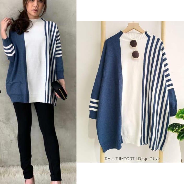 Belleza Outlet baju rajut Cardigan rajut atasan wanita Mango Rajut Blouse