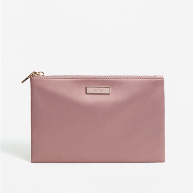 SALE Satined Effect Makeup Pouch Mango | Jastip Mango