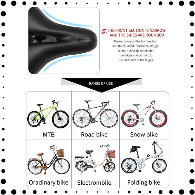 Grab Medan WEST BIKING Sadel Sepeda Bike Saddle Leather Model Spring - Black