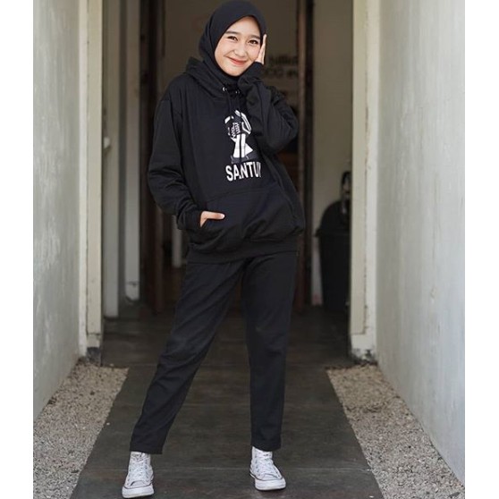 Sweater Hoodie Wanita Santuy Best Promo Knitt Grosir-3
