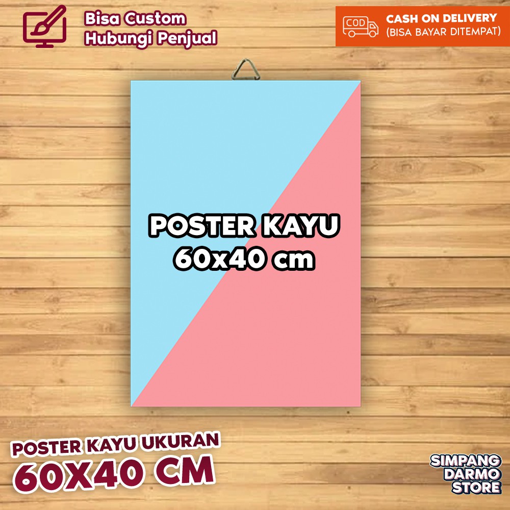Poster Kayu Custom Ukuran A2 / 60x40 cm Bisa Request KPOP Anime Naruto NCT BTS suka-suka