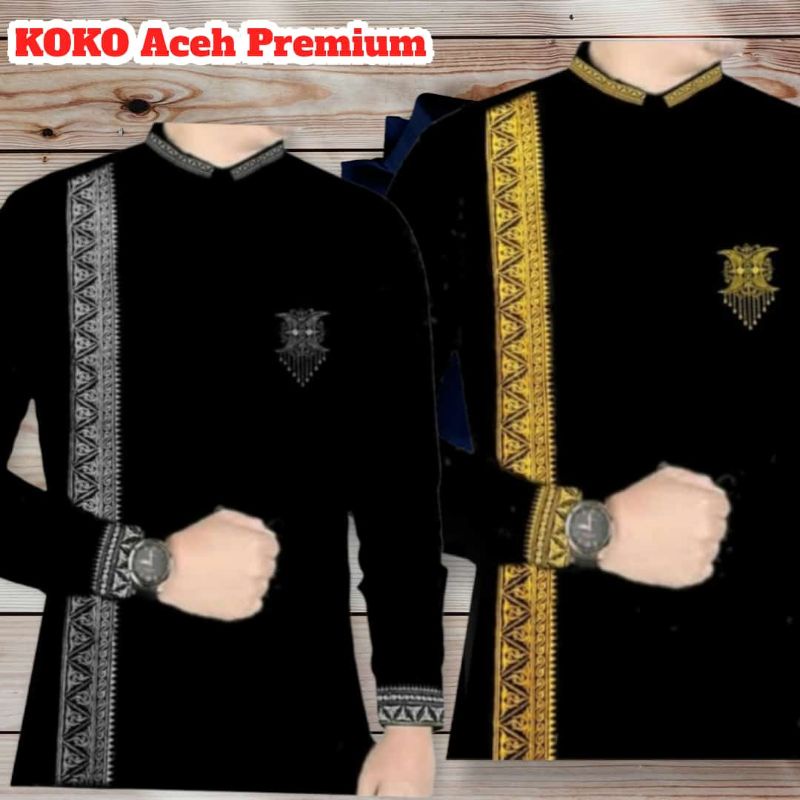 Baju Koko Premium Bordir Pintu Aceh