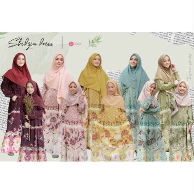SHIDQIA DRESS SERI C BY ZIZARA COUPLE MOM KIDS GAMIS SAJA IBU ANAK BISA BELI TERPISAH ATAU COUPLE
