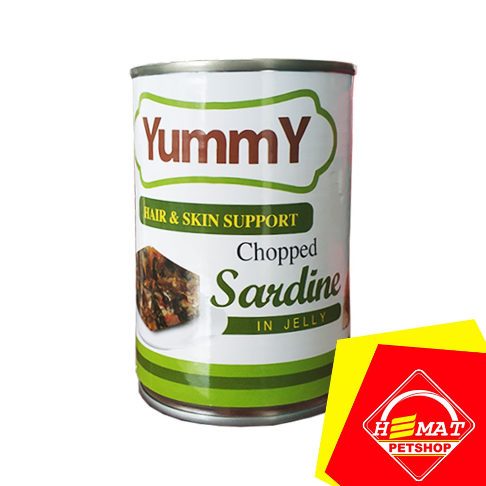 Makanan Kucing Yummy Kaleng 400 gram / Mackerel / Sardine / Tuna / Wet Food