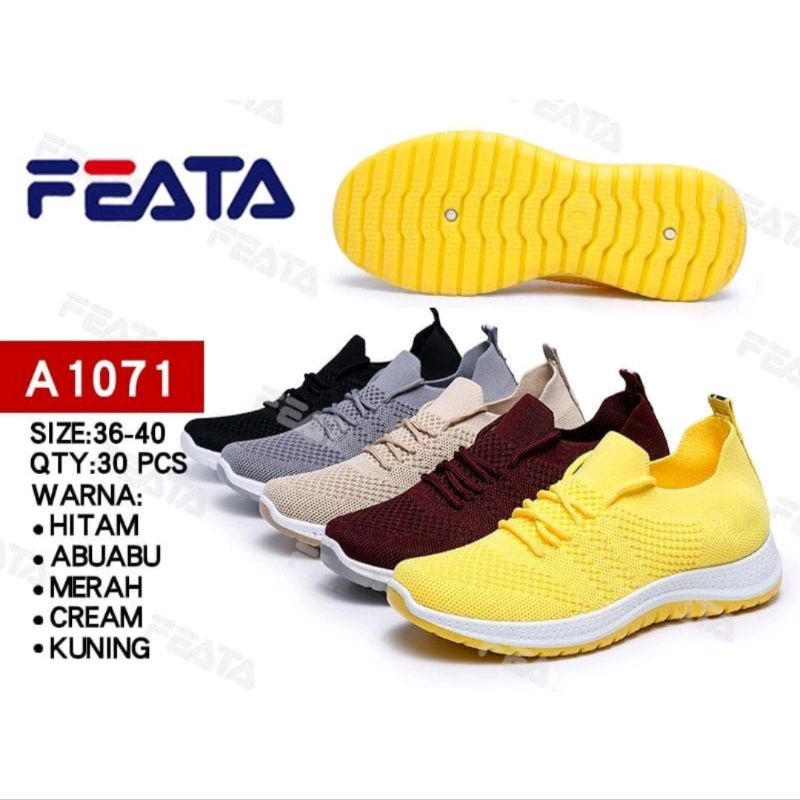 Sepatu wanita sneakers Feata A2020 A1071 A013 import korea version terbaru sol anti selip