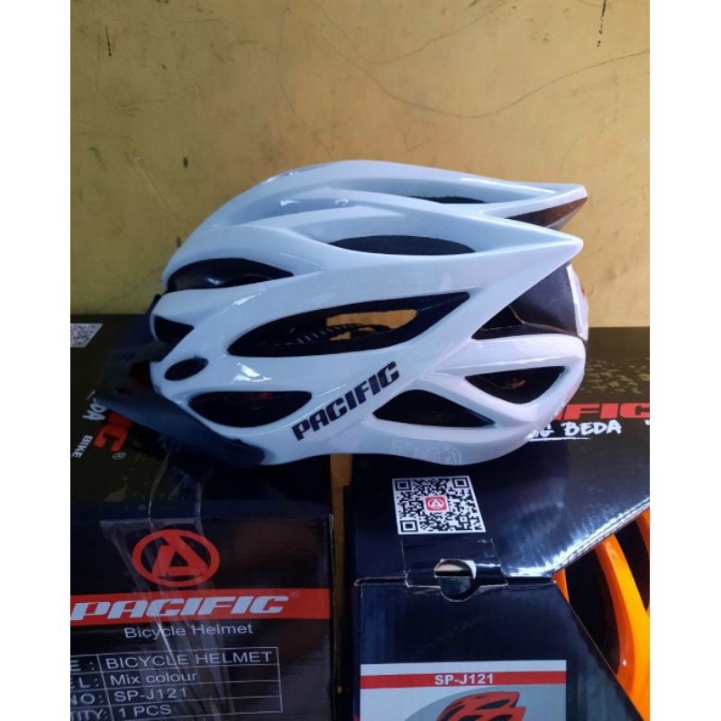 Helm sepeda pasific SP J121 putih ukuran M/L