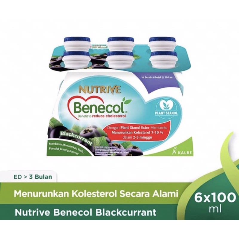 Nutrive benecol 6 x 100 ml blackcurrant | lychee | orange | strawberry ( menurunkan lemak darah )