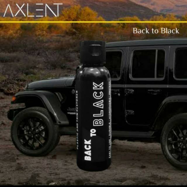 AXLENT BACK TO BLACK Penghitam Plastik Body Motor 100 ml