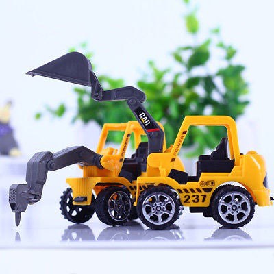 6 Types Children's Forklift Simulation Inertial Excavation Engineering Vehicle Alloy Excavator Model Toys