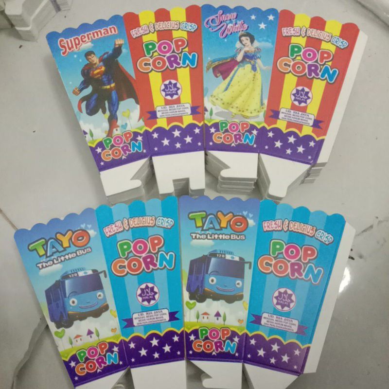 

kertas Popcorn / kertas bungkus Pop Corn 12x6
