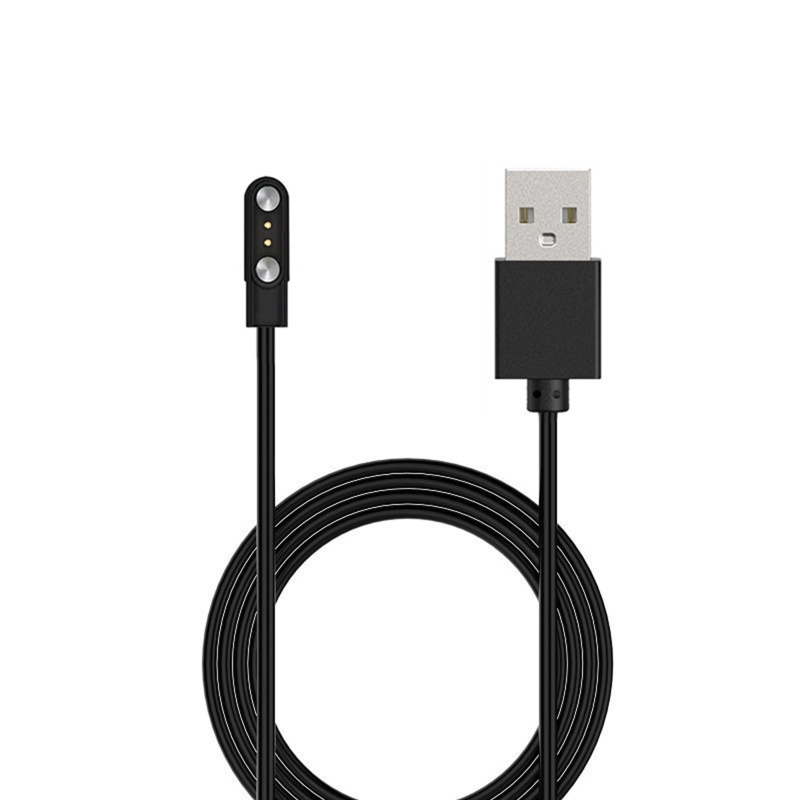 Btsg 2pin Kabel Charge Kuat USB Charging Line Cord Tali Warna Hitam Putih Untuk Jam Tangan Pintar Universal