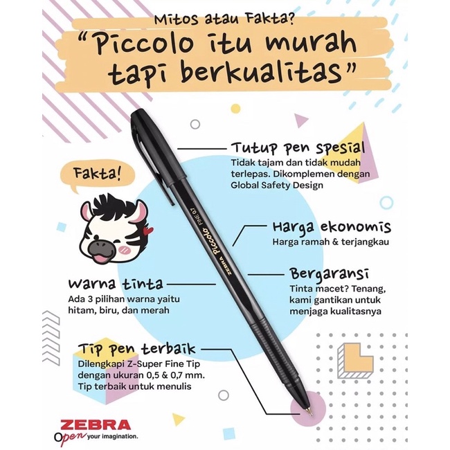 

Zebra Piccolo 0.7 Black / Pulpen Terbaru / Murah Berkualitas