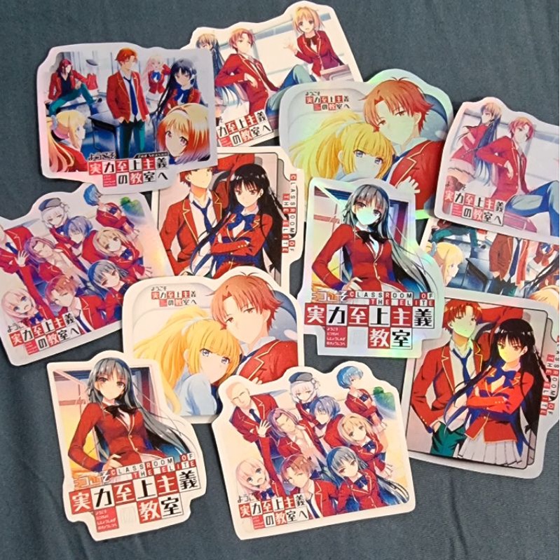 

6 pcs Classroom of the Elite Stickers Official Manga Cover Volume Anime Youkoso Jitsuryoku Shijou Shugi no Kyoushitsu E Stiker Cards Sticker Foto Kiyotaka Ayanokouji Suzune Horikita Kei Honami Arisu Airi Kakeru Kikyou Sae Manabu Akane Rokusuke Miyabi