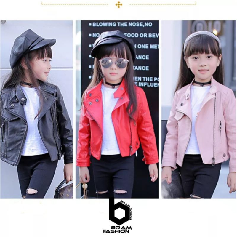 jaket kulit anak/jaket kulit anak perempuan/jaket kids