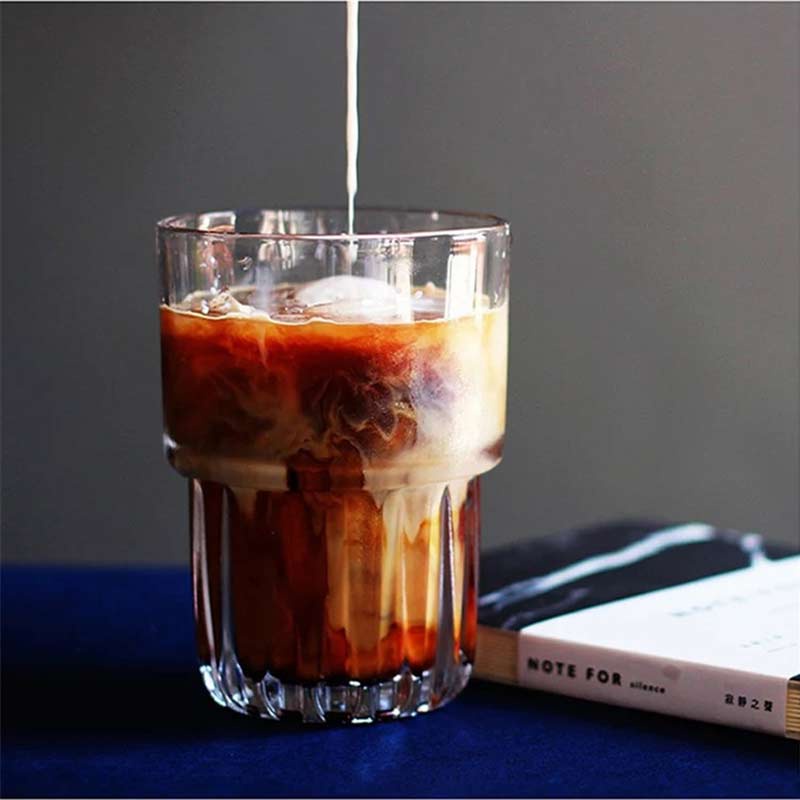 Gelas kopi Kristal Borosilicate anti panas 320ml gelas belimbing anti pecah beling crystal Gelas Unik Kopi Teh Minuman Borosilicate Glass 320 mlHeat-resistant Wall Glass Cold Drinks Water Bottle Coffee Cup Milk Juice Cup Drinkware Tea Mugs Bar wisky