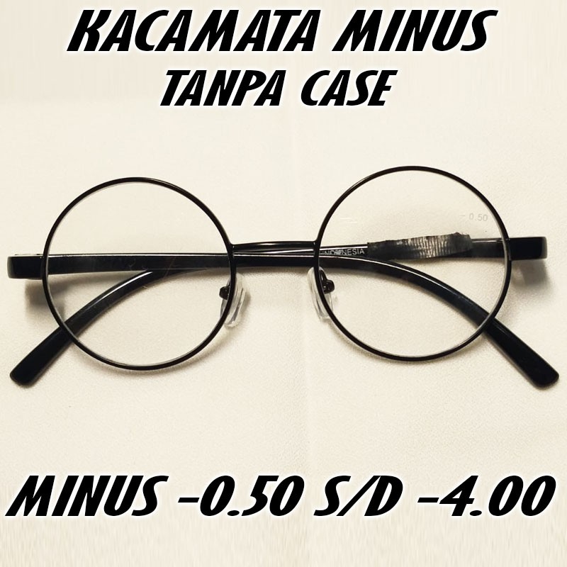 TERBARU!! Kacamata Frame Bulat (Oval) - Kacamata Minus - Pria dan Wanita (UNISEX) 0.50-4.00