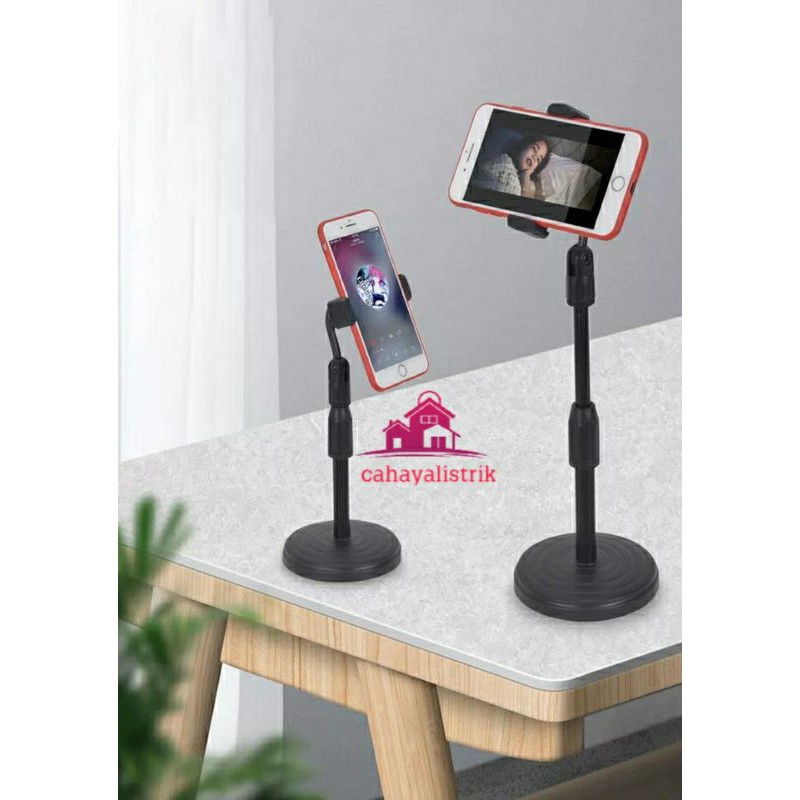 Stand Holder HP Handphone Penyangga Broadcasting Putar 360 Desktop