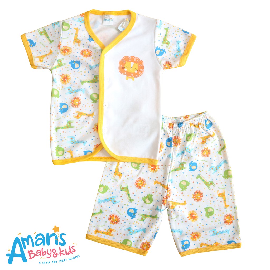 

Amaris Setelan Pendek Kancing Baby Motif Big Animal