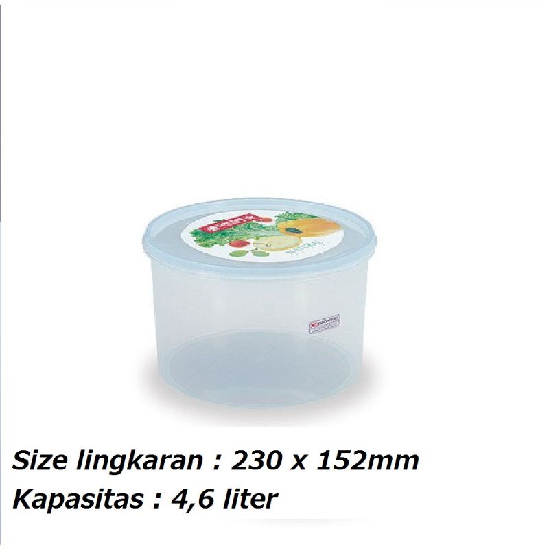 Tempat Penyimpanan Makanan Toples Plastik Transparan 4600 ml Lion Star Natural Sealware P61 SW-74