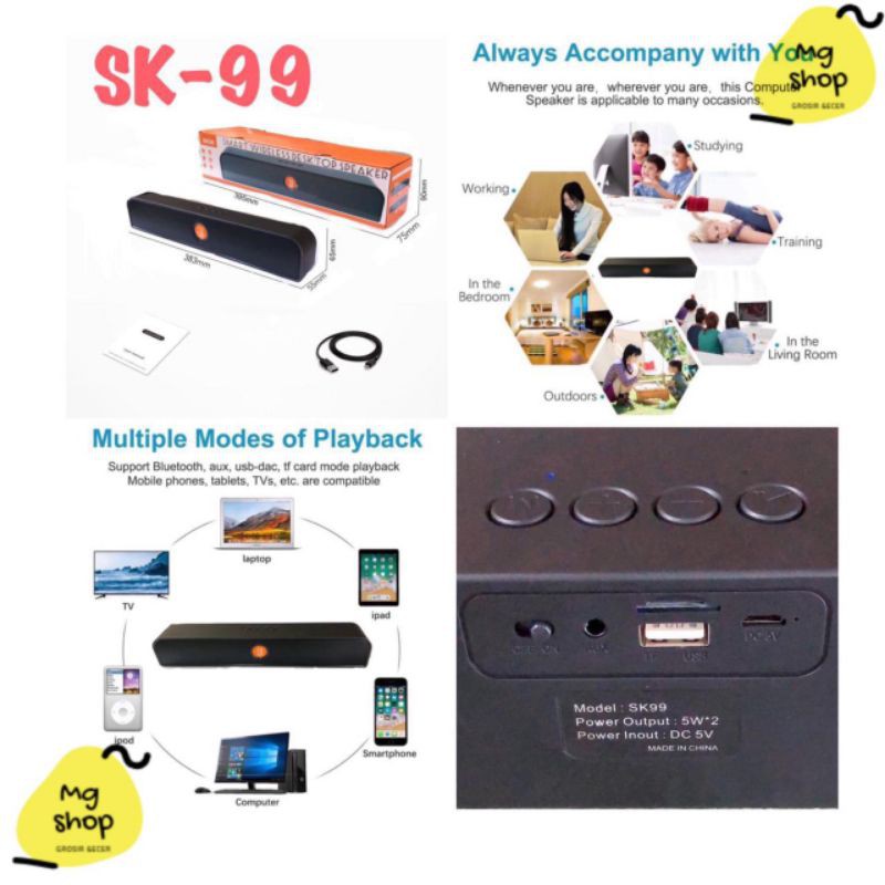 Speaker bluetooth SK-99 wireless high bass