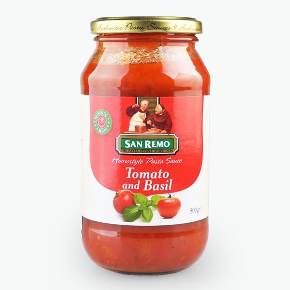 San Remo Tomato and Basil Pasta Sauce 500g