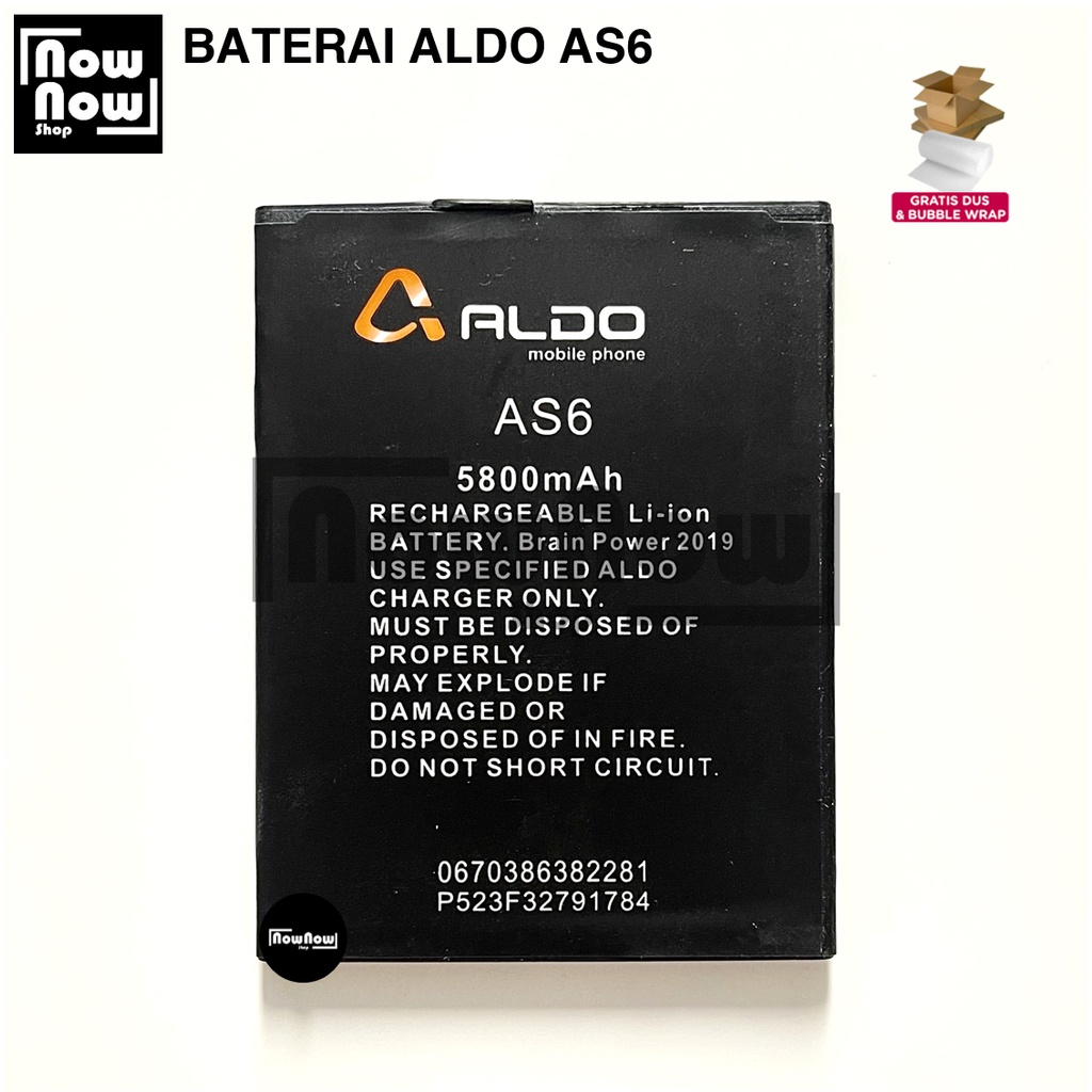 Baterai Aldo AS6 Original Double Power Batre Batrai Battery Baterei HP