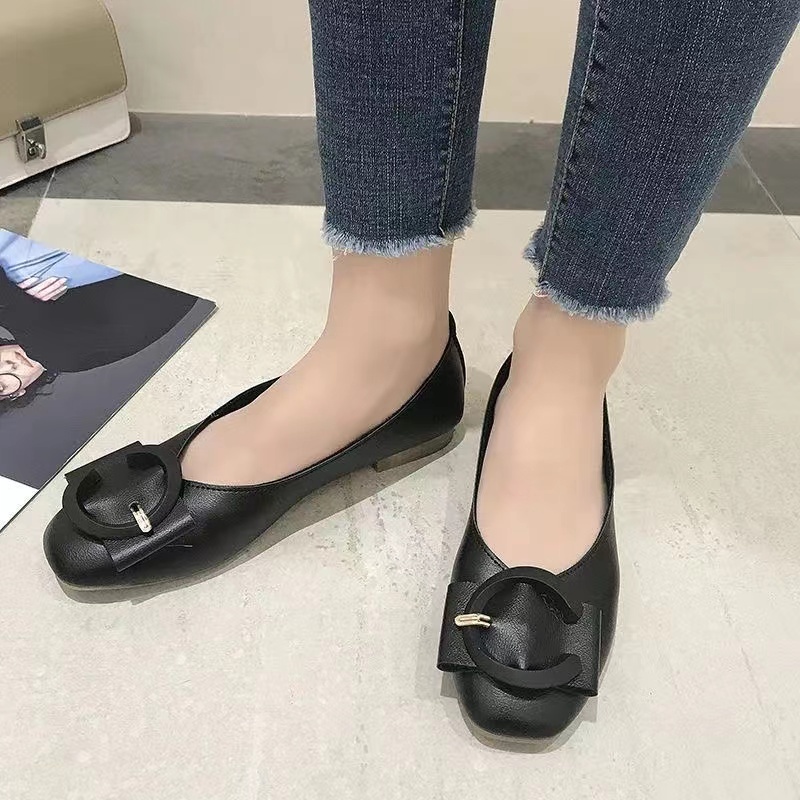 Zerolimit - Flatshoes Wanita Korean Style Kekinian Sepatu Kuliah Kerja Wanita Sepatu Flat Cewek Formal Cantik