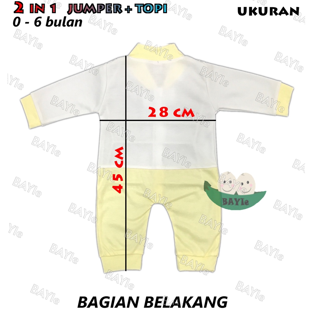 BAYIe - Baju Koko/Muslim+Kopiah/Peci Anak/Bayi Laki-Laki JUMPER/Hansop/Romper 1504 LITTLE SNI 0-6 bulan