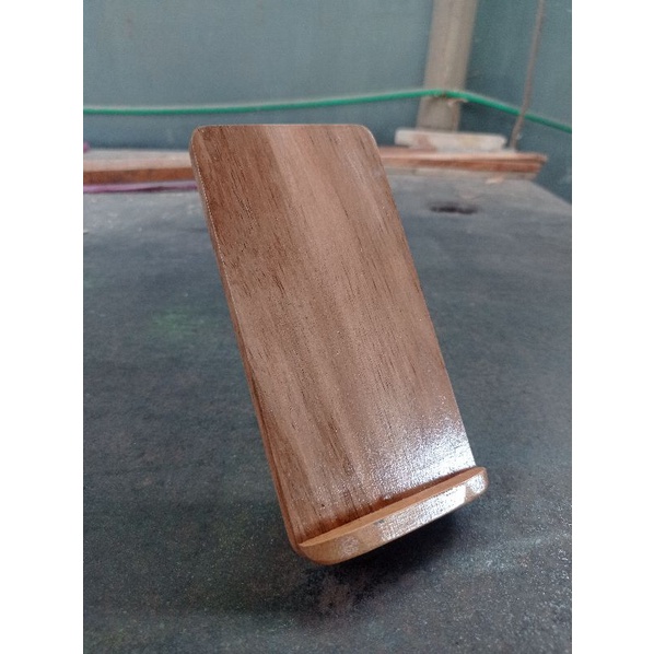 Tatakan Standing Hp Handphone Holder Smartphone kayu Vintage