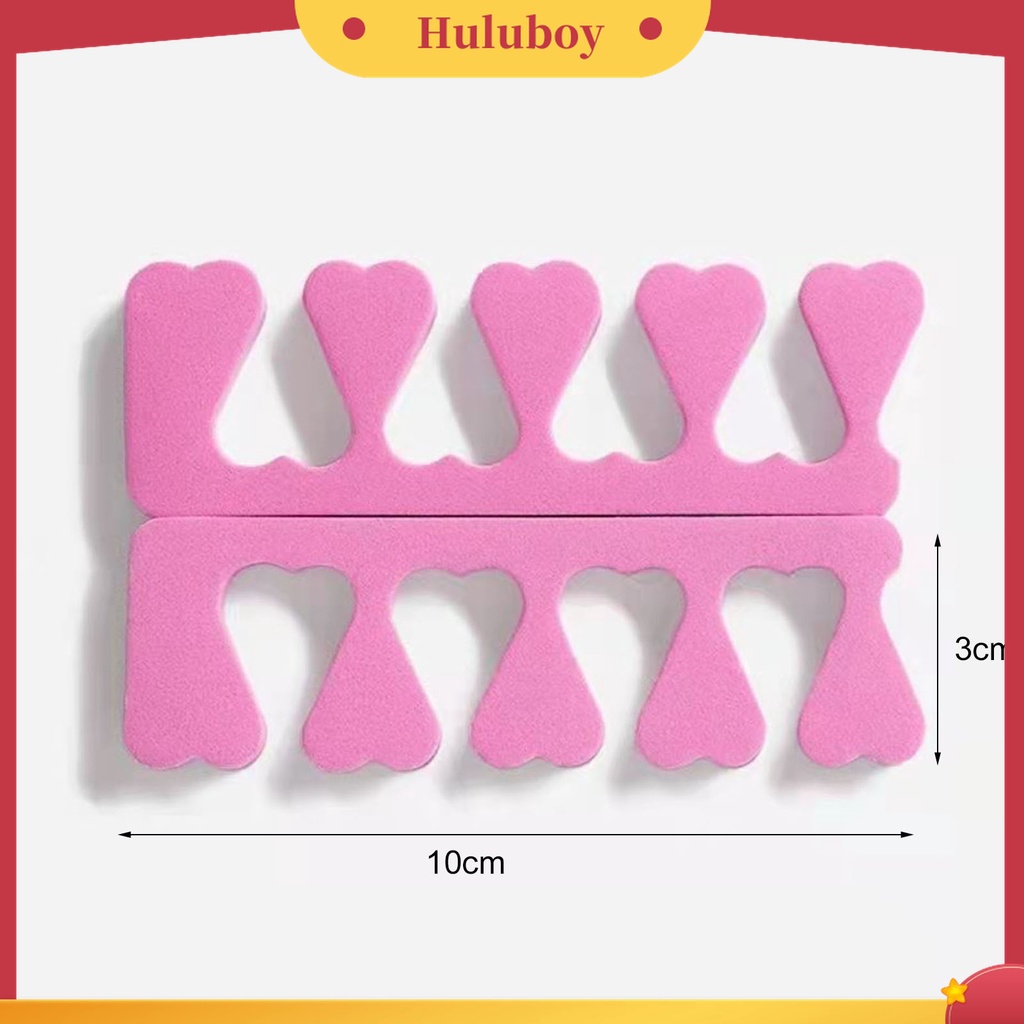 Huluboy Huluboy♡ 2pcs / Set Spons Pemisah Jari Kaki Bahan Gel Elastisitas Tinggi Untuk Manicure Pedicure
