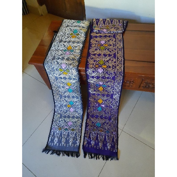 Kain Tenun Selendang Songket Cendana, Sidemen Bali Asli