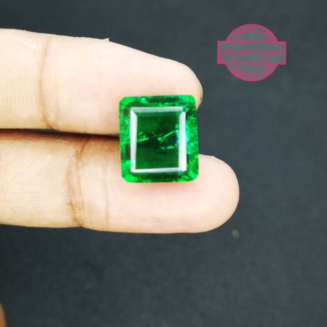 Batu permata green jamrud Colombia asli chatam