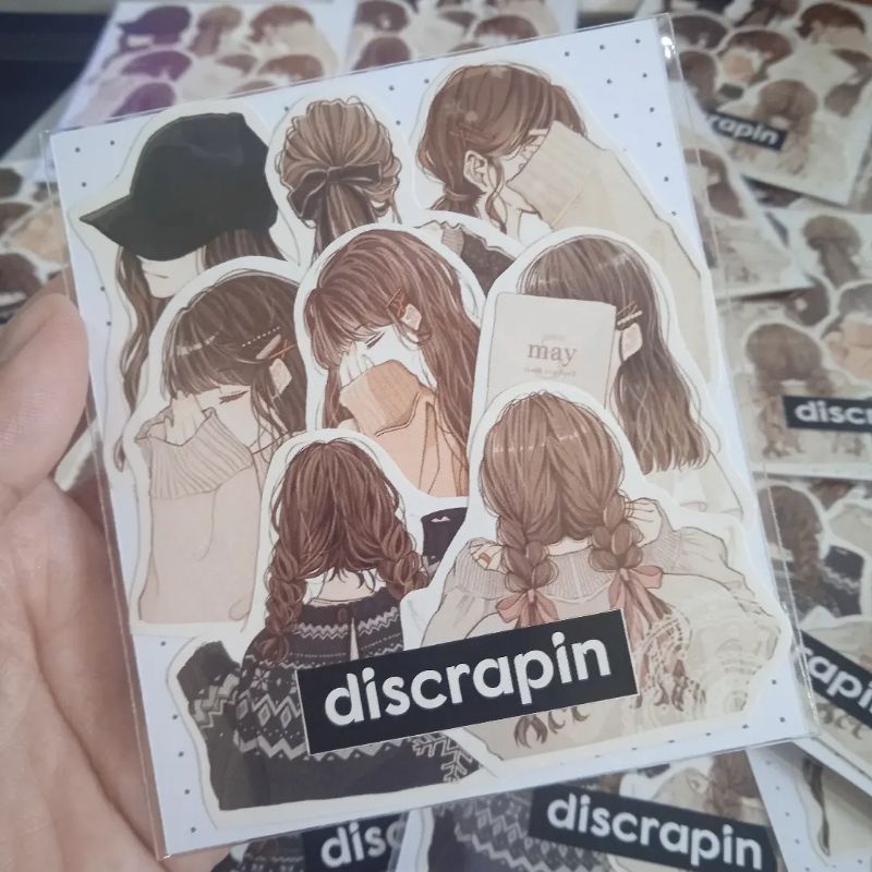 

(DSP) 8 PCS GIRL STICKER / STICKER JURNAL / AESTHETIC JOURNAL STICKER/ STICKER GIRL AESTHETIC