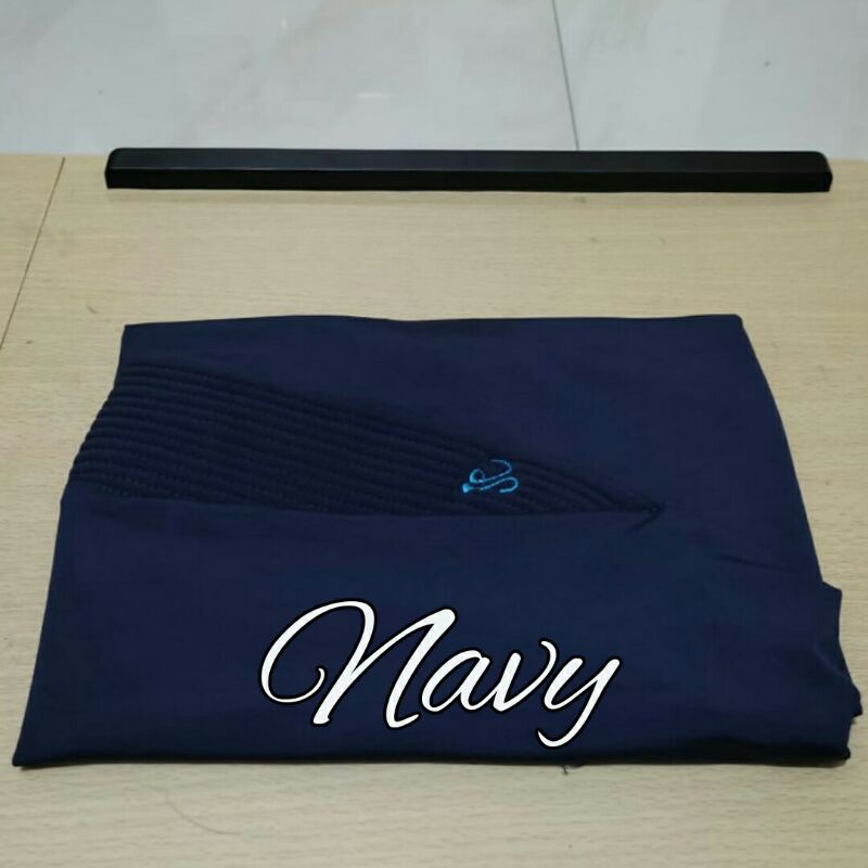 JILBAB INSTAN BERGO JERSI REMPEL OVERDECK-Navy