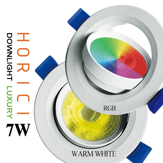 MEREK HORICI ASLI 7W LAMPU CEILING / DOWNLIGHT/ CEILING, LAMPU CEILING RGB DAN WW, RGB WARNA WARNI