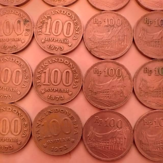 uang logam kuno 100 rupiah tahun 1973