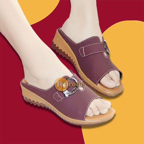 [TC06] SANDAL WEDGES WANITA TALI SENDAL FASHION TERBARU SLOP SELOP SLIP KEKINIAN CEWEK MURAH PLATFORM SIMPLE DEWASA KONDANGAN