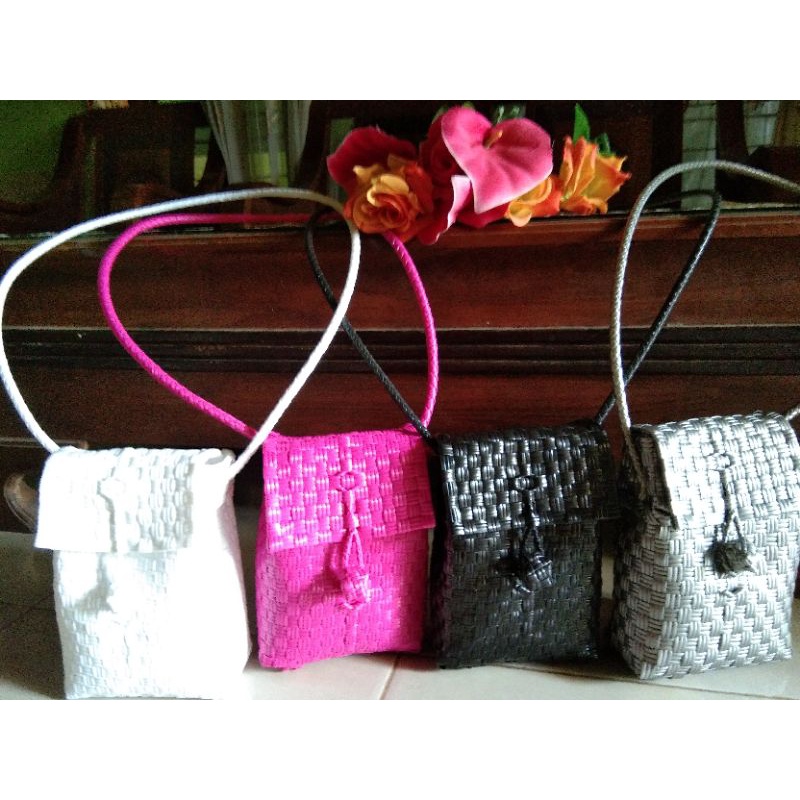 NTJ/Slingbag Jali/Tas Jali Tutup/Tas HP tutup/Tas Selempang Jali/Sling phone/Tas Anyaman Jali