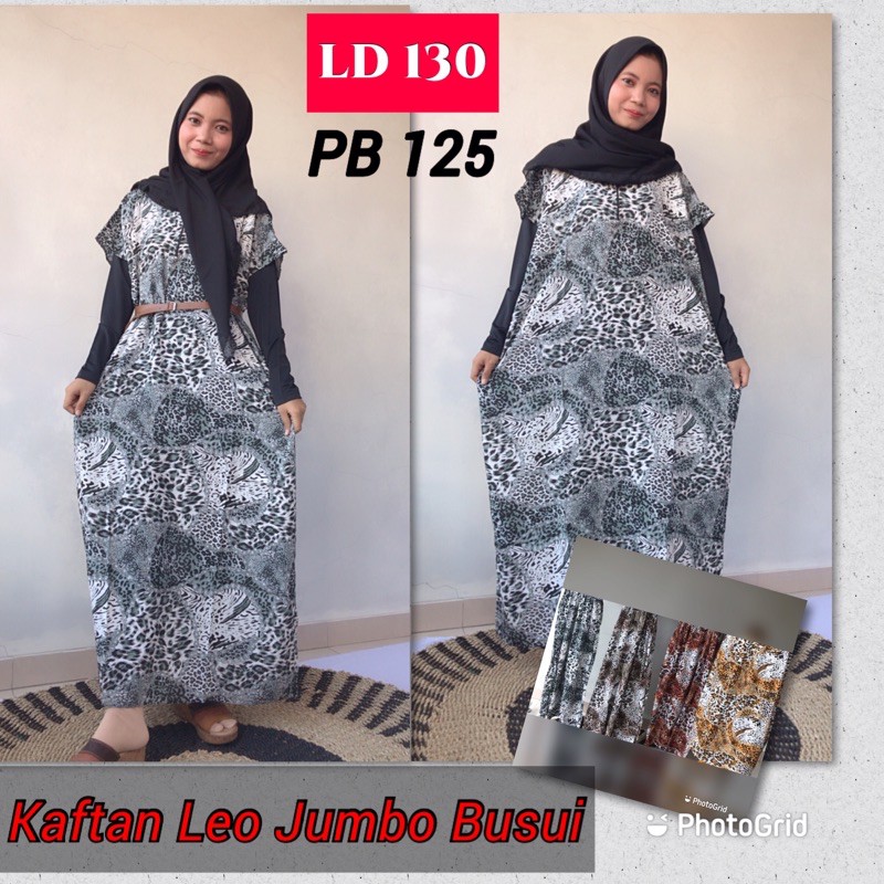 KAFTAN RAYON LEOPARD SUPER JUMBO LD 140 Free Belt