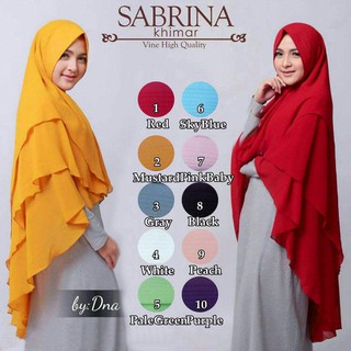 Hijab Jilbab Syari Khimar Sabrina Jilbab Instan Syari 