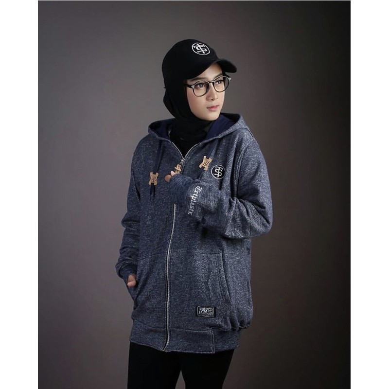 Sweater Hoodie Pria Wanita Triplesix - Resleting