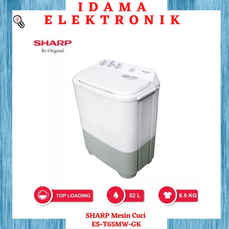 SHARP Mesin Cuci ES-T65MW-GK