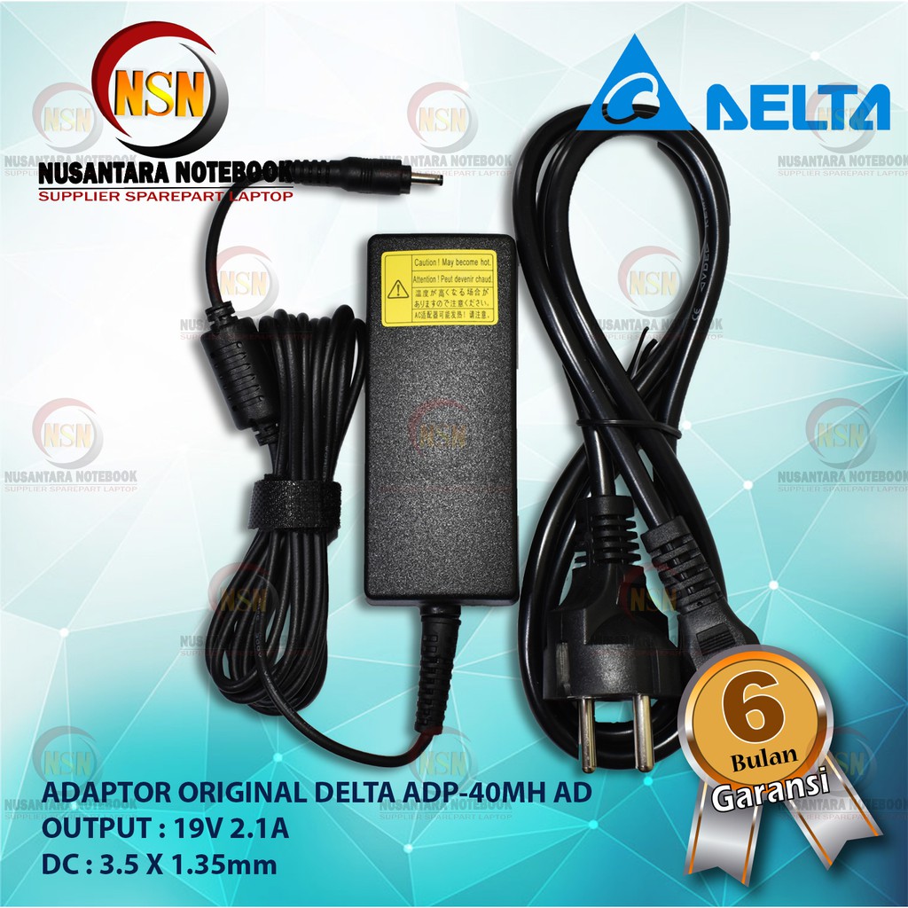 Adaptor Original Laptop Delta ADP-40MH AD 19V 2.1A DC 3.5 X 1.35mm