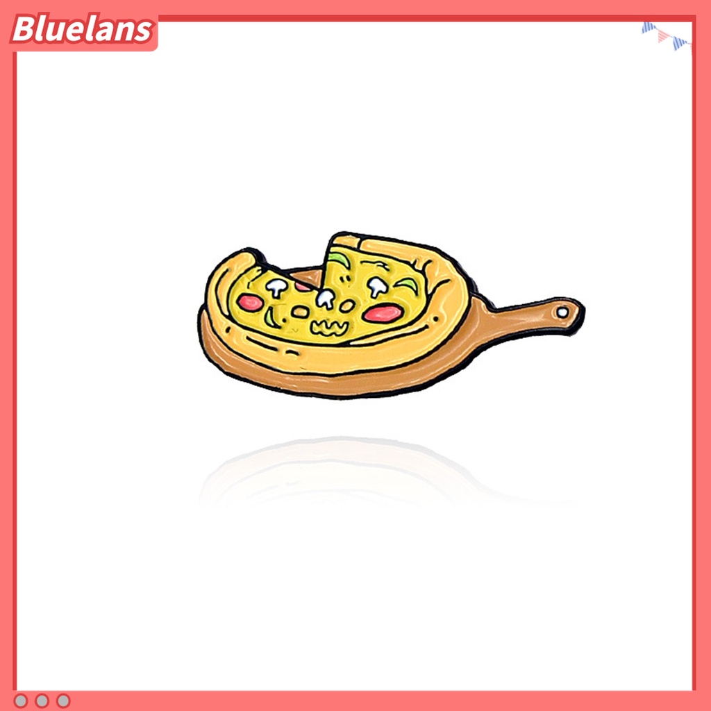 Bros Pin Enamel Bentuk Pizza Tulisan Ukir Untuk Dekorasi Tas