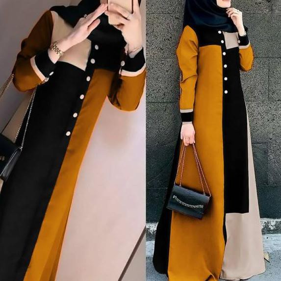 【review】 Baju Gamis Muslim Marwah Javina Maxi Model Terbaru Moscrepe Fashion Remaja Kekinian Laris M