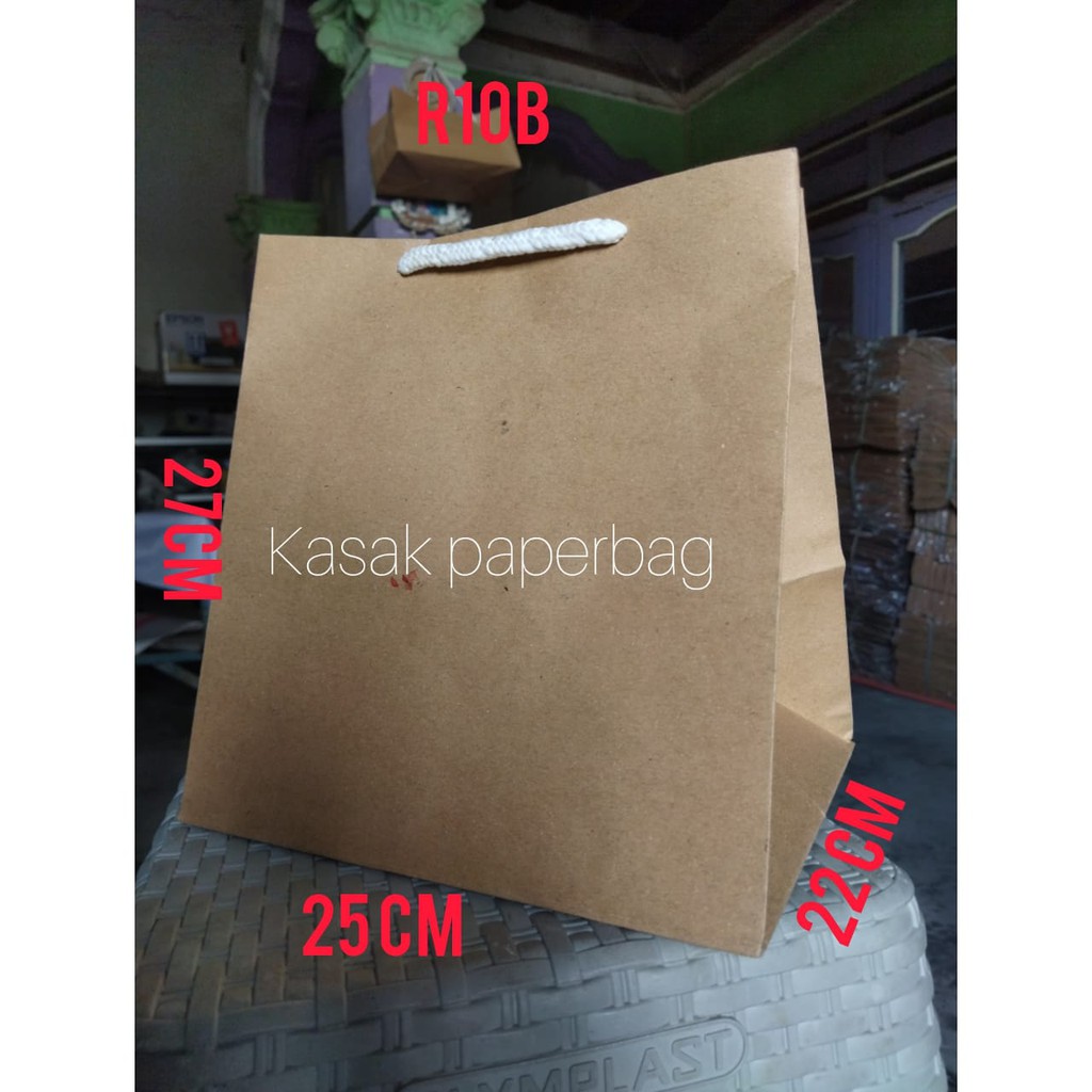 

(12 Pcs) PAPERBAG KODE R10B COKLAT [25x27x22]