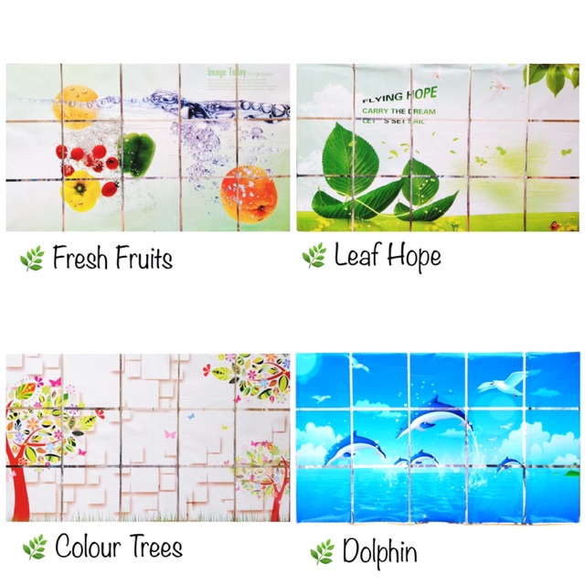 SDD9031 Sticker Dinding Dapur Waterproof Anti Minyak Anti Air / Penghias Dinding Rumah