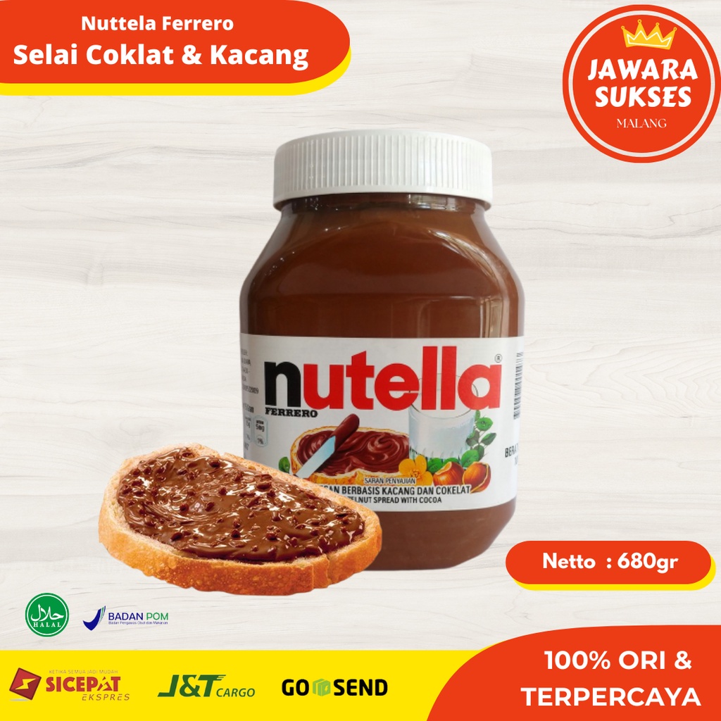 

Selai Coklat Nutella 680 gr | Nutella Spread Hazelnut Chocolate | Cokelat Ferrero Original