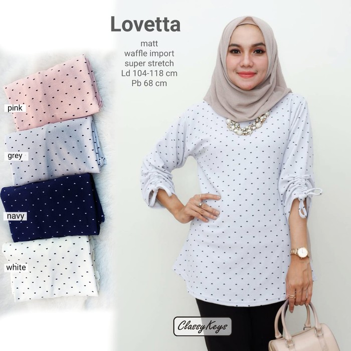 TRENDY Pakaian wanita muslim syari setelan ramadhan lebaran tunik lovetta muslim modern modis unik l