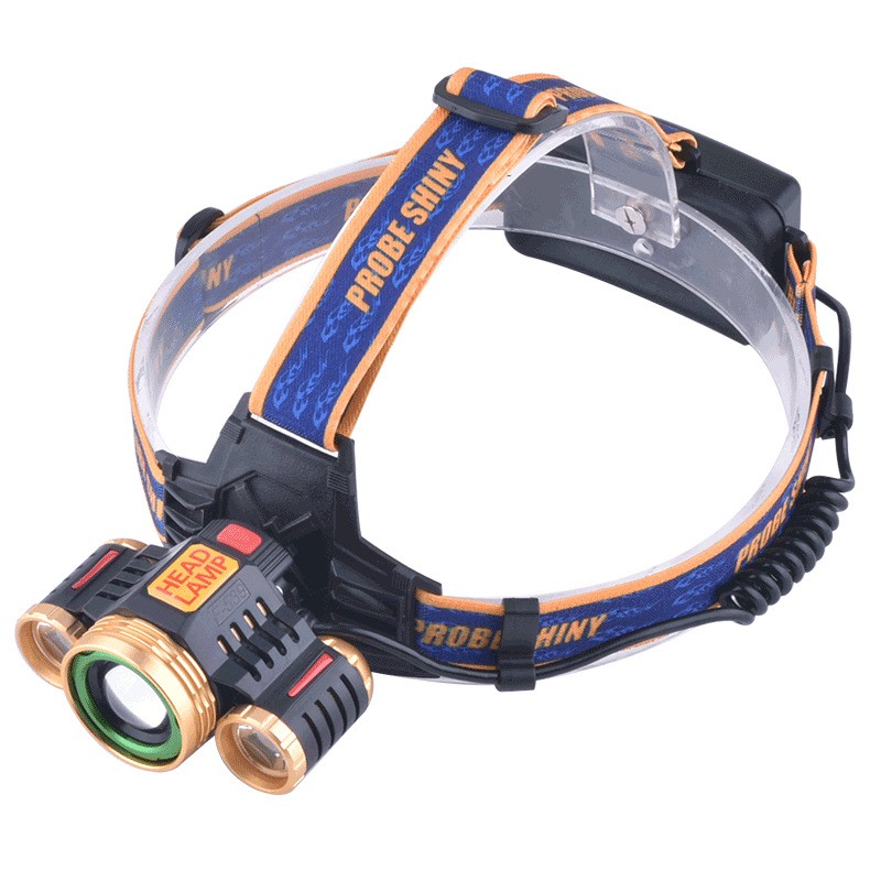 Albinaly Senter Headlamp Light Cree XM-L T6 + 2 LED - TG-T006 - Black